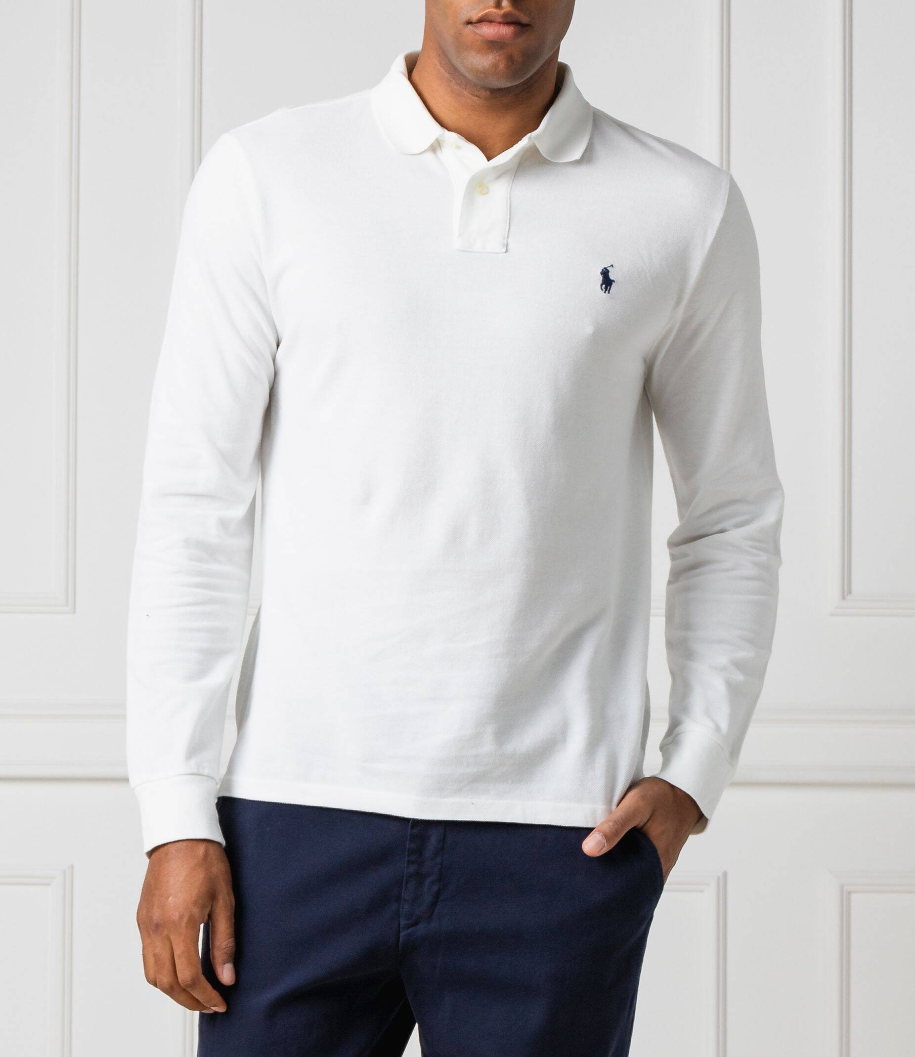 

Поло POLO RALPH LAUREN slim fit, белый