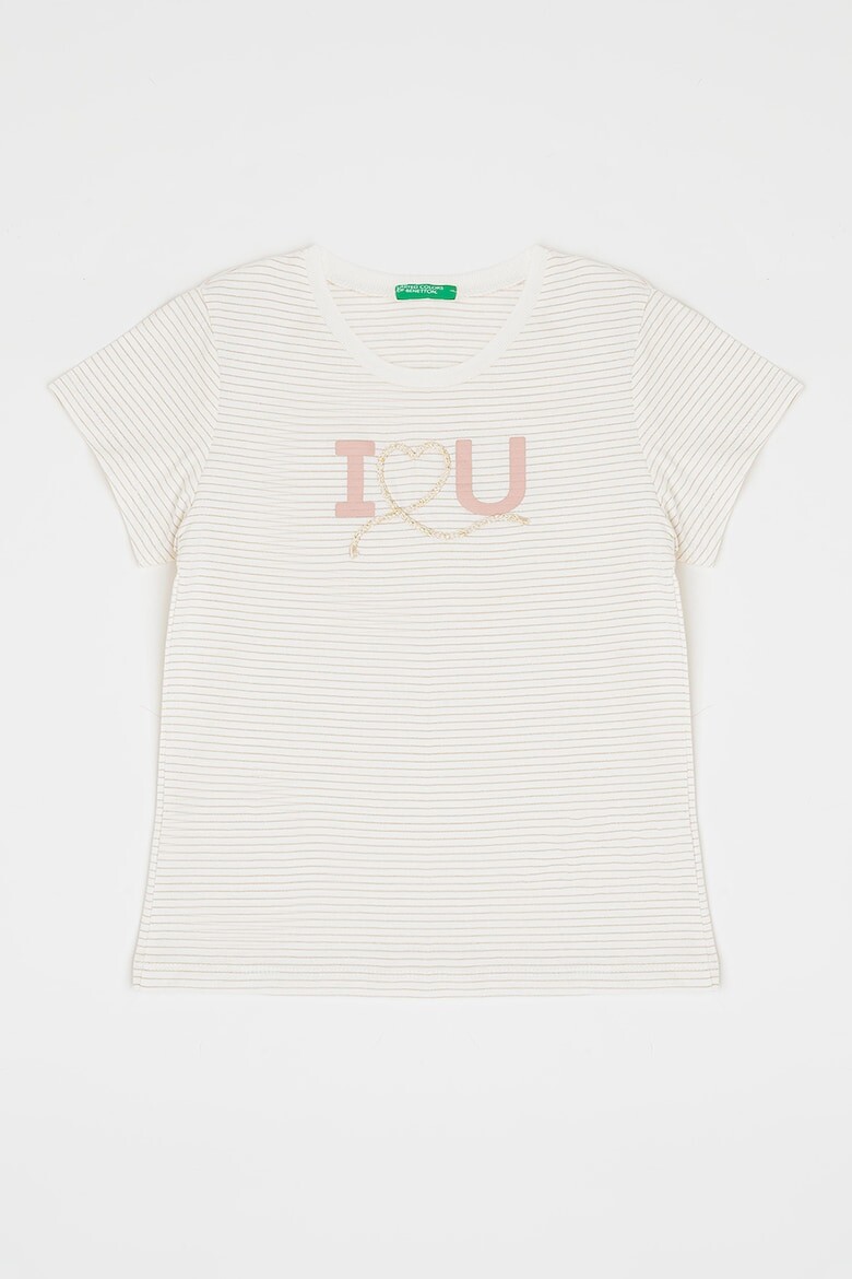 

Полосатая хлопковая футболка United Colors Of Benetton, желтый