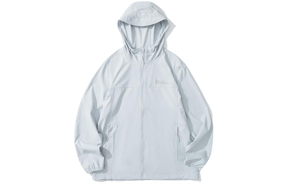 

JACK WOLFSKIN Ветронепроницаемая и водонепроницаемая легкая дышащая куртка мужская, Soft Blue/1409