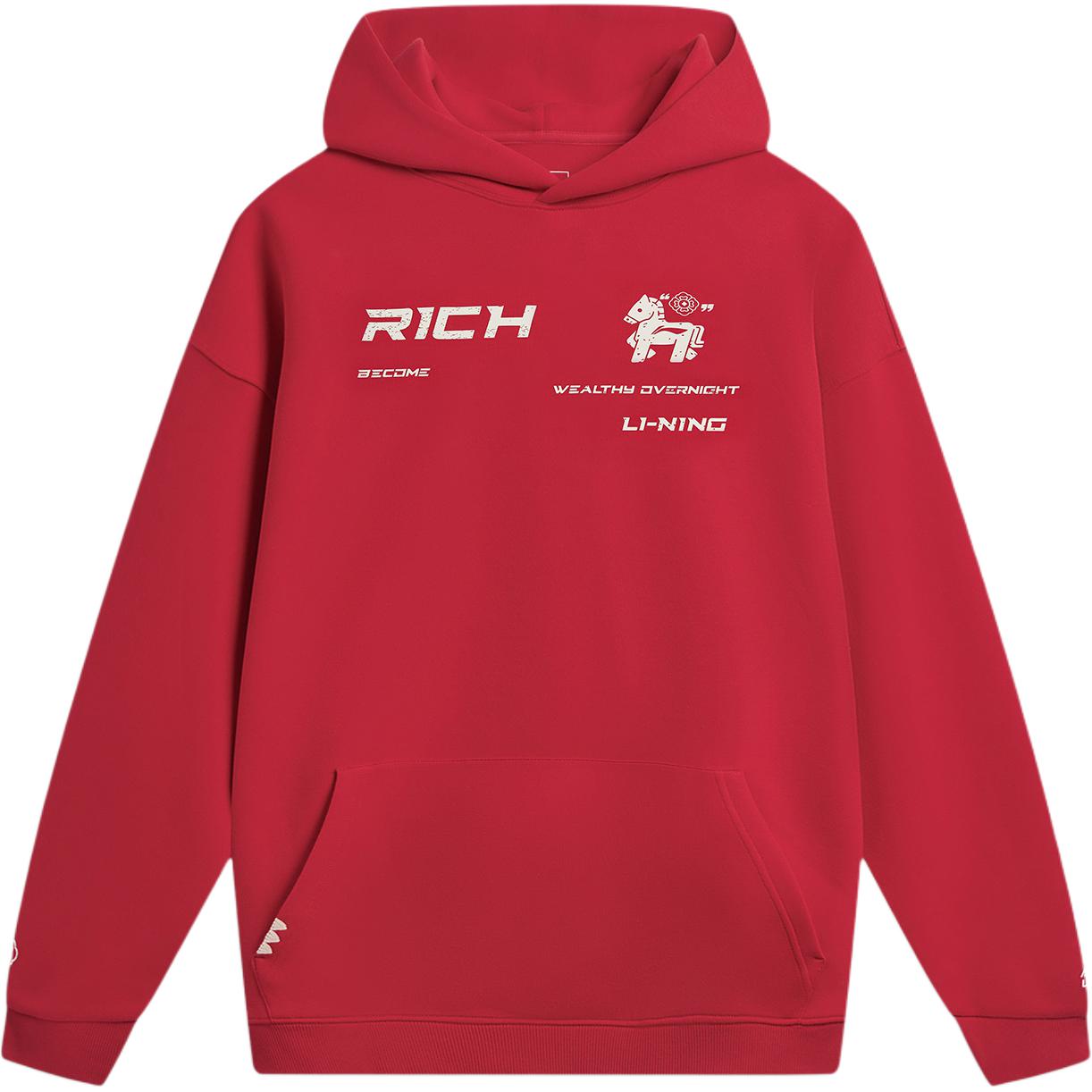 

Толстовка унисекс из коллекции Li Ning Sports Life, agate красный