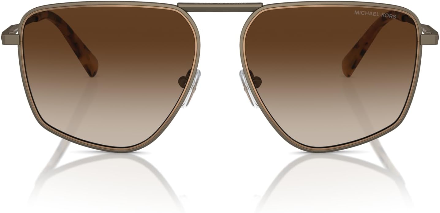

Michael Kors мужские солнцезащитные очки авиаторы Mk1153 Silverton, Matte Husk/Brown Gradient