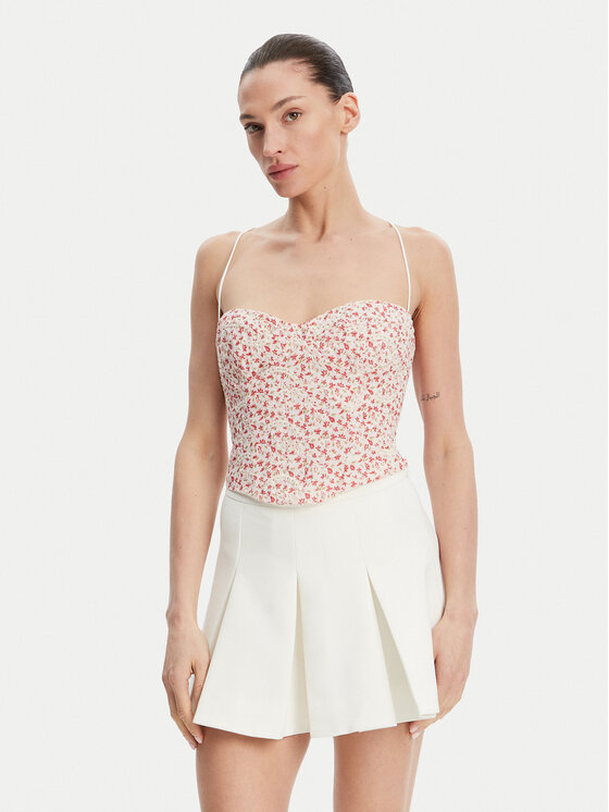 

Топ облегающего кроя Estie Embroidered 59828TB Bardot, экрю