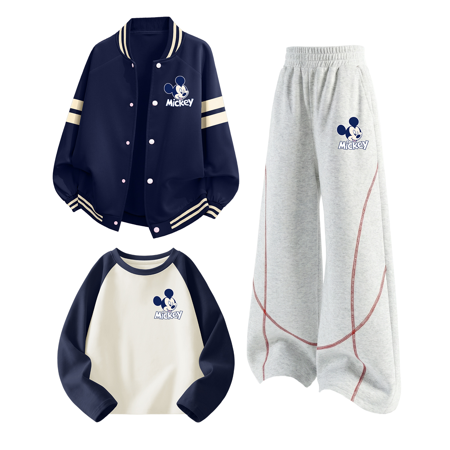 

Детский спортивный комплект Casual из 3 предметов Disney, dazzle eye k темно-синий+dazzle eye k белый heather серый+dazzle eye k темно-синий