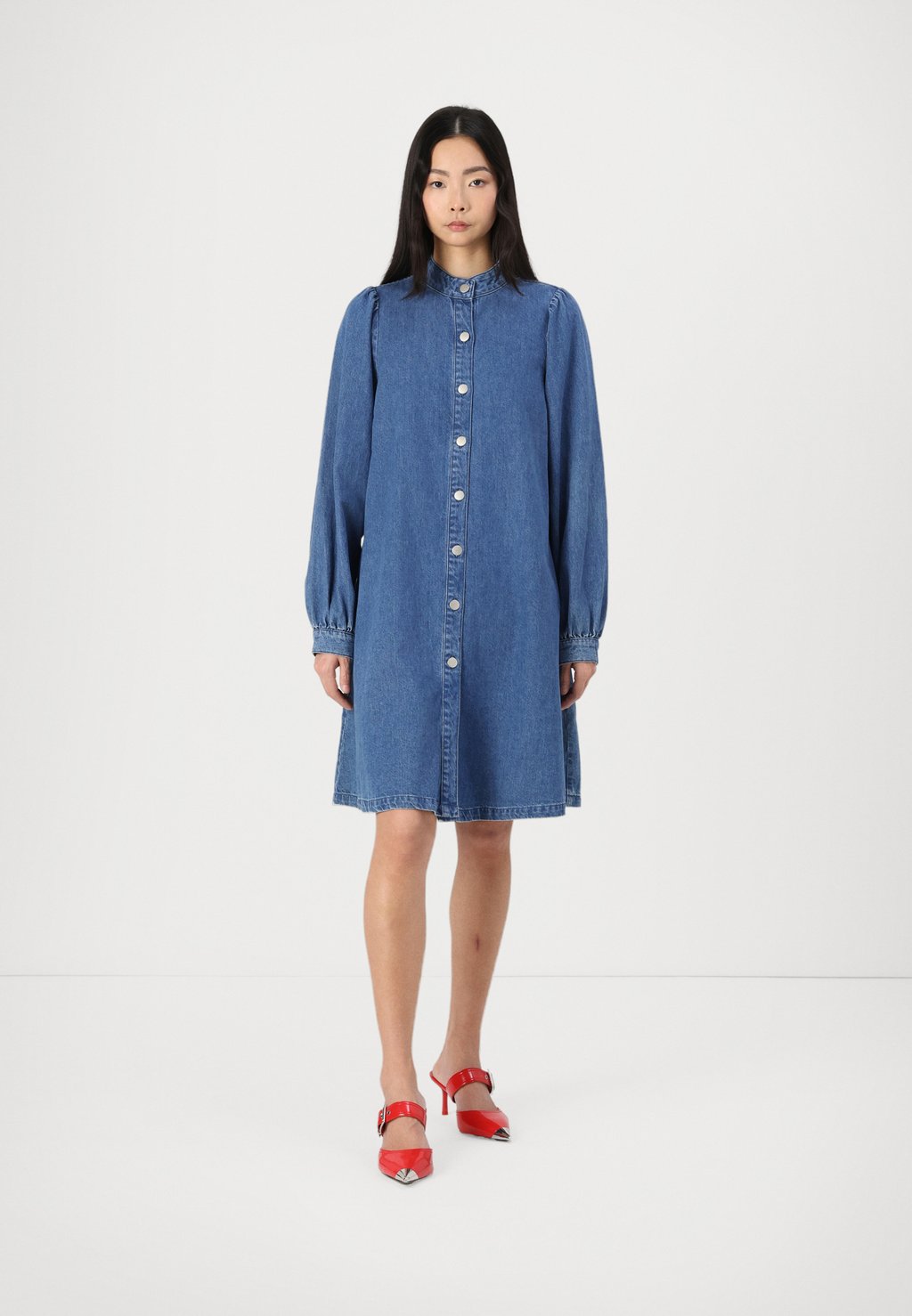

Платье из денима ELENA SHIRT DRESS MSCH Copenhagen, синий