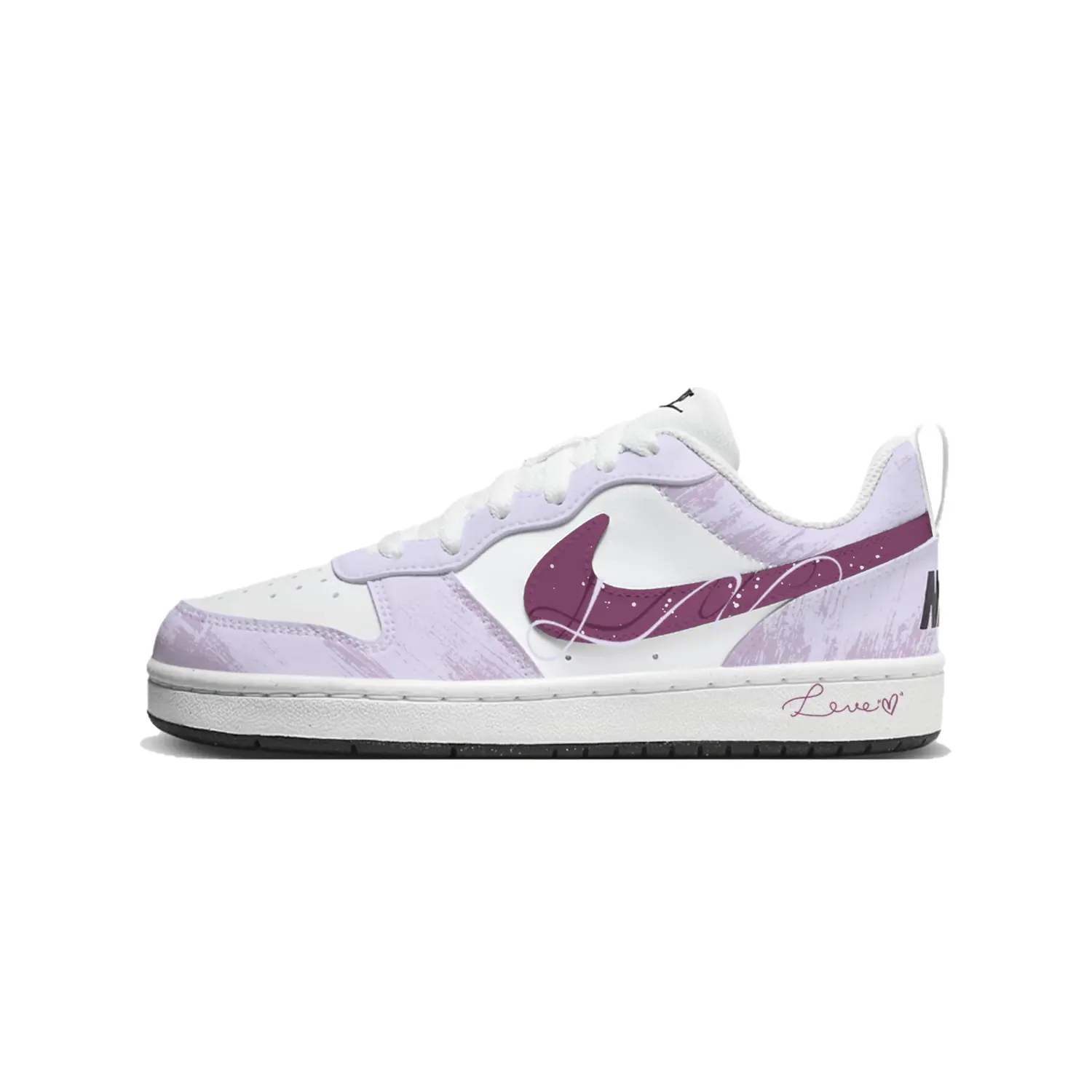 

Nike Дышащие низкие скейтерские кроссовки Court Borough White Purple для детей