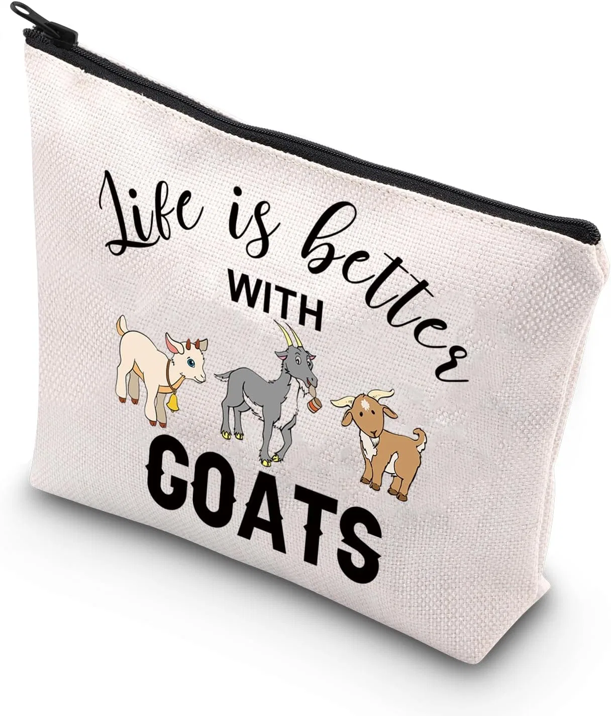 Косметичка с надписью «Life is Better with Goats» от PLITI Pliti, Better With Goatu