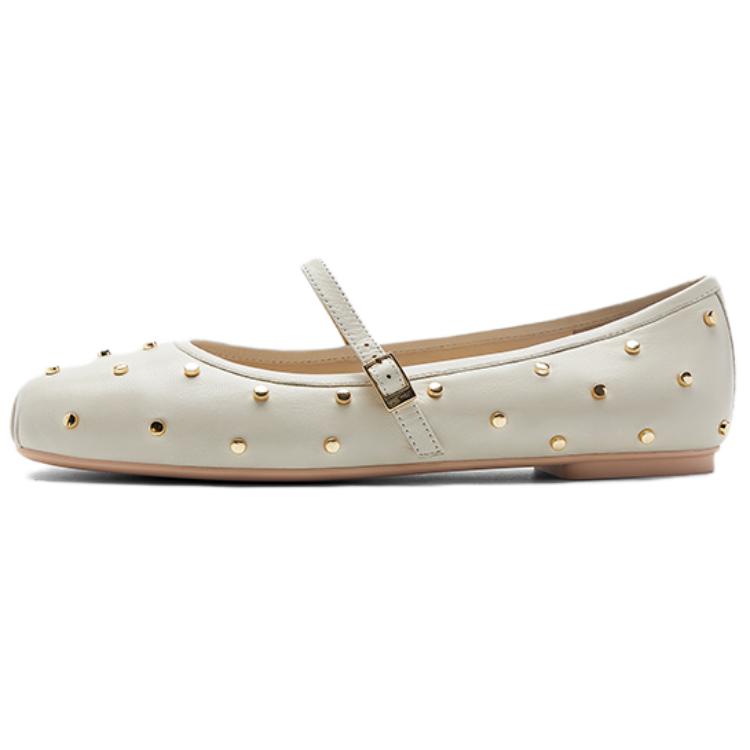 Туфли Мэри Джейн на плоской подошве 0,8 см женские NINE WEST, Ecru