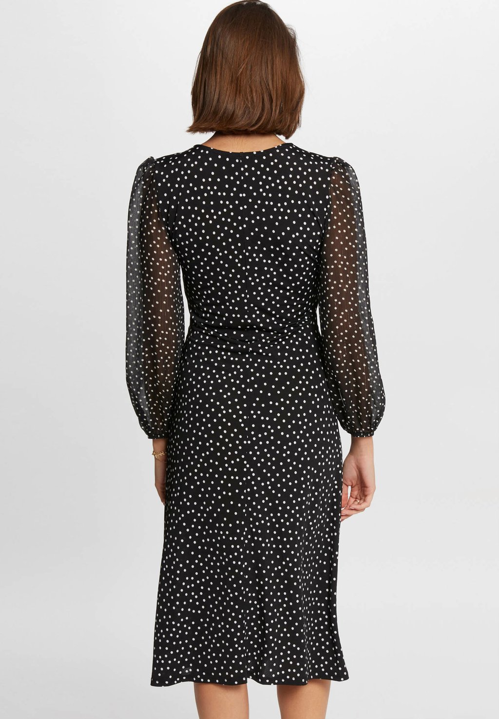 

Дневное платье WAISTED POLKA DOT PRINT Morgan, черный