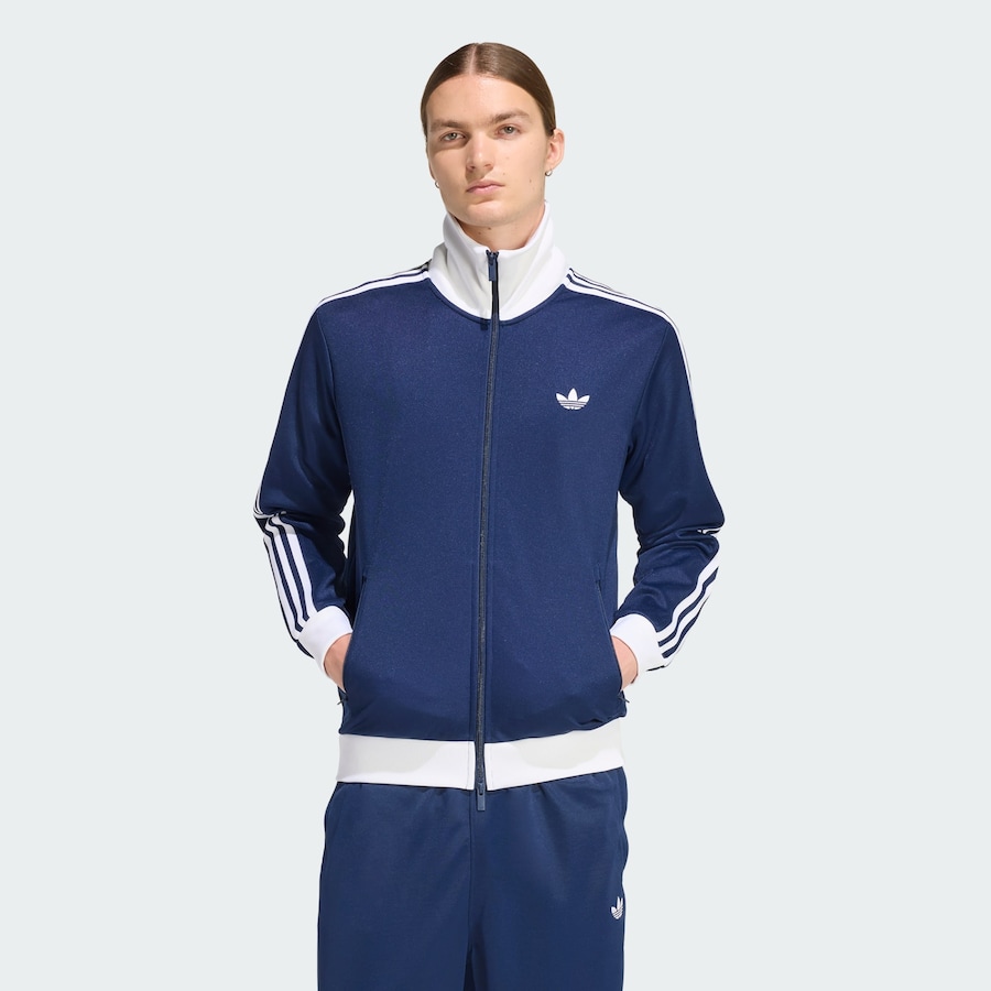 Толстовка с капюшоном на молнии ADIDAS ORIGINALS Classic, темно-синий — фото 2