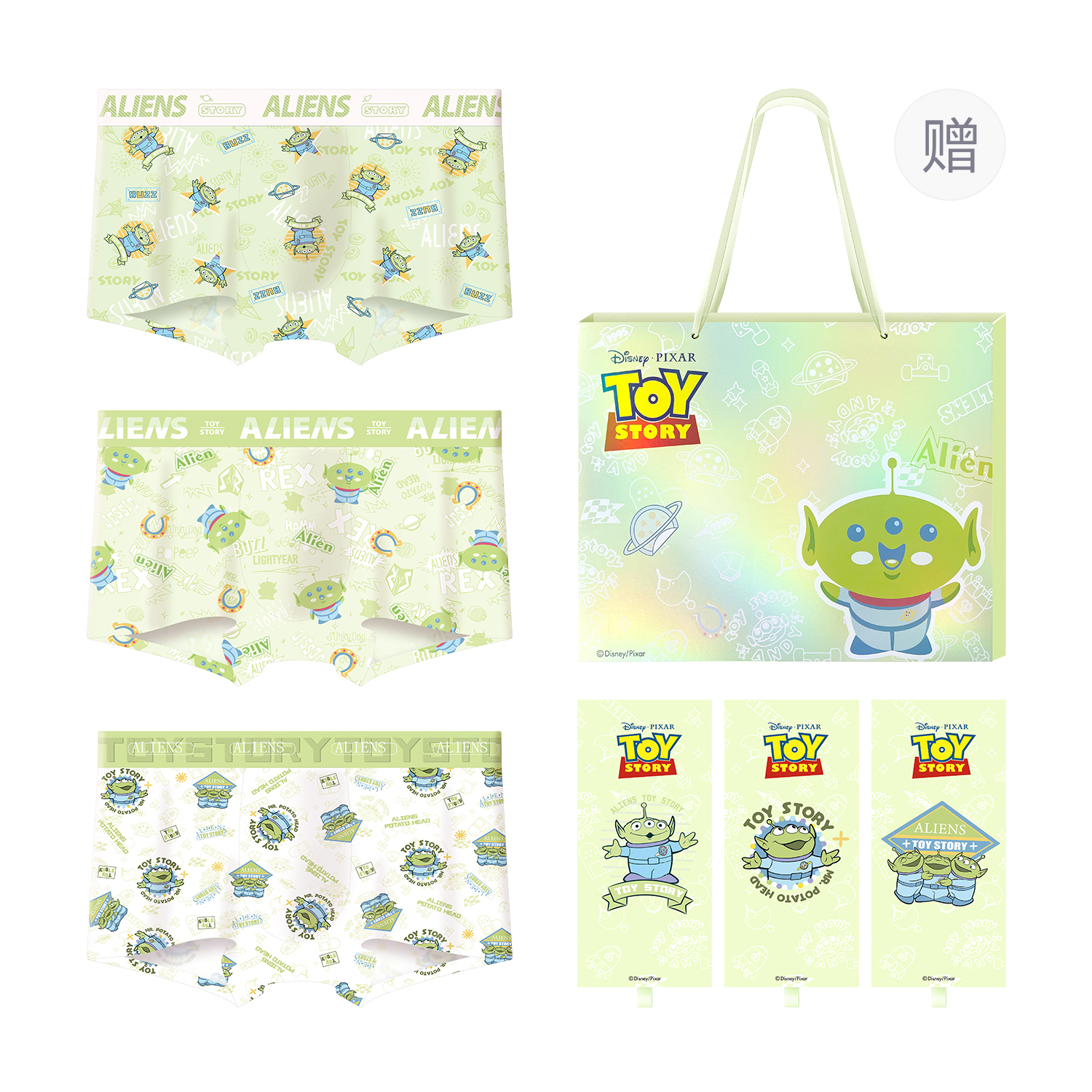 

Боксеры Toy Story для мужчин набор из 3 штук Disney, Dns019#Three-Eyed Alien Toy Story Shopping Bag Box 3 Pack