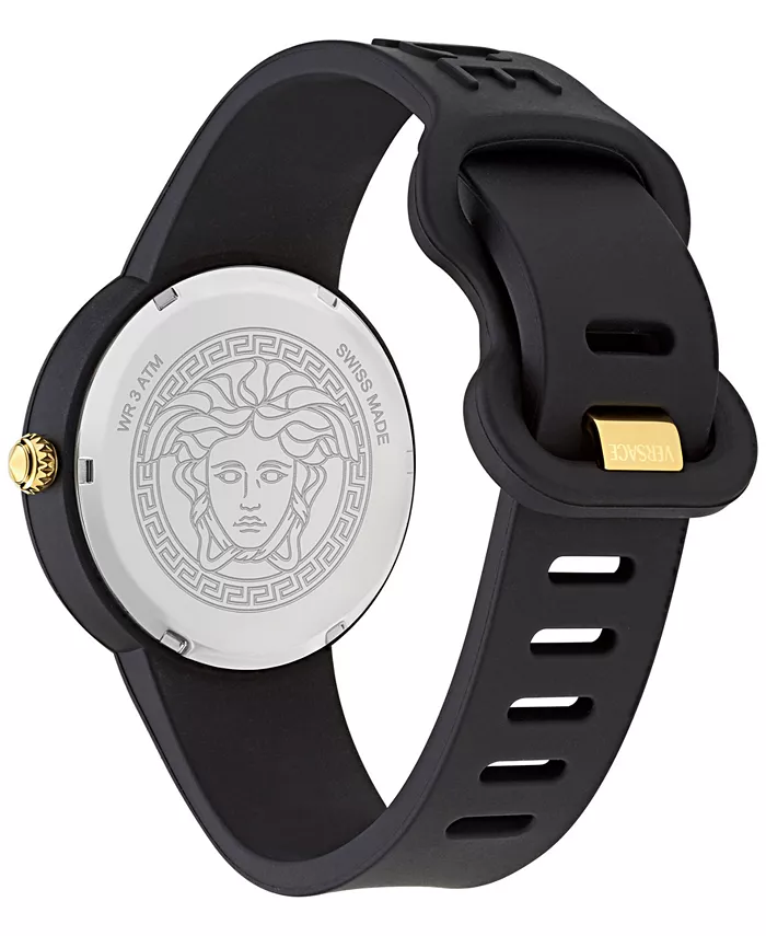 Женские часы Swiss V-Pop с черным силиконовым ремешком, 39 мм Versace — фото 4