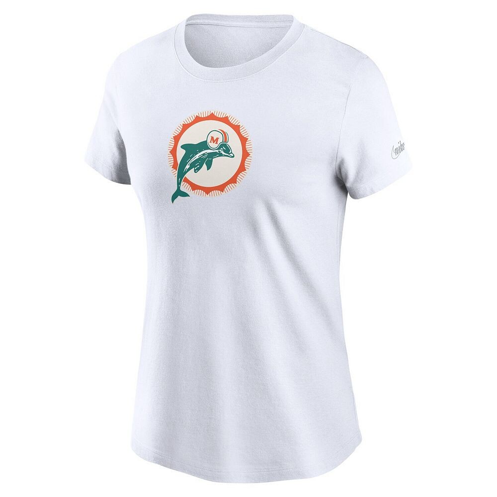Женская белая футболка с логотипом Nike Miami Dolphins Primary, цвет Dol White — фото 3