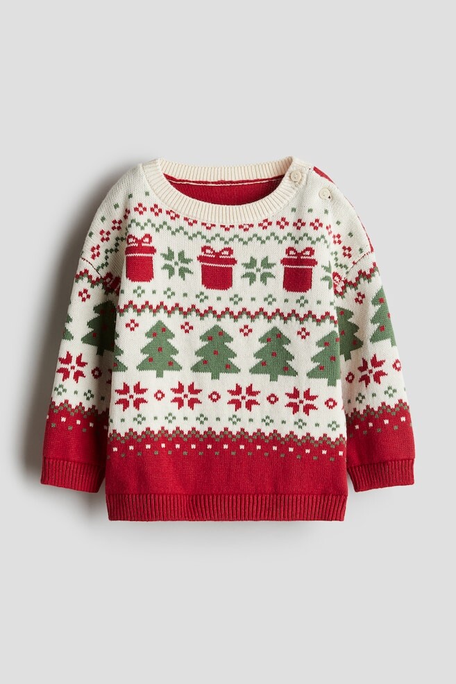 

Свитер жаккардовой вязки H&M, белый