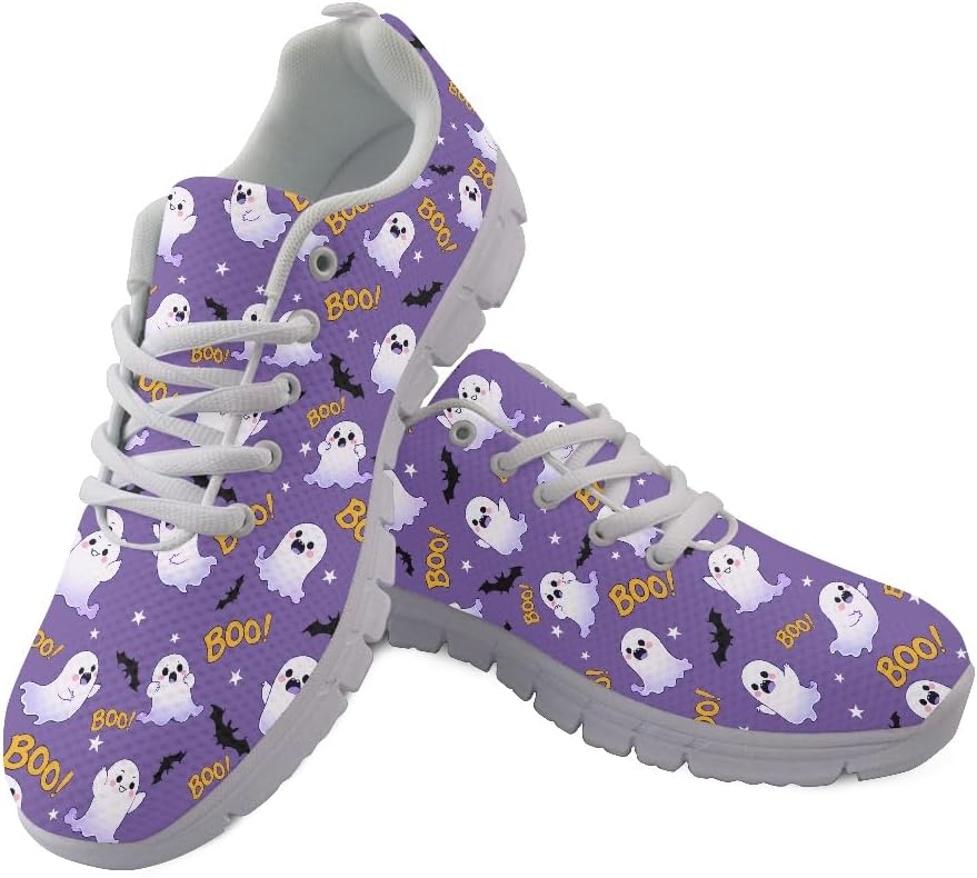

Кроссовки Micoklinlin для бега по дороге для женщин и мужчин, легкие спортивные кроссовки, удобные классические туфли для ходьбы, Halloween Ghost Pattern a