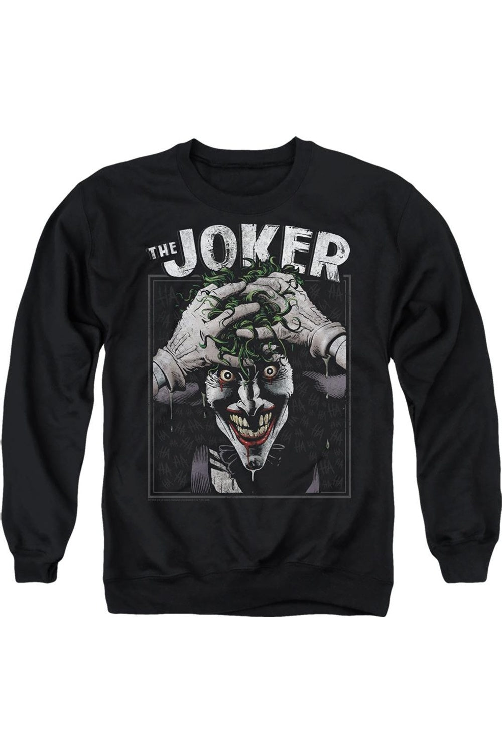 

Толстовка с круглым вырезом для взрослых Batman Crazed Joker Gildan, черный