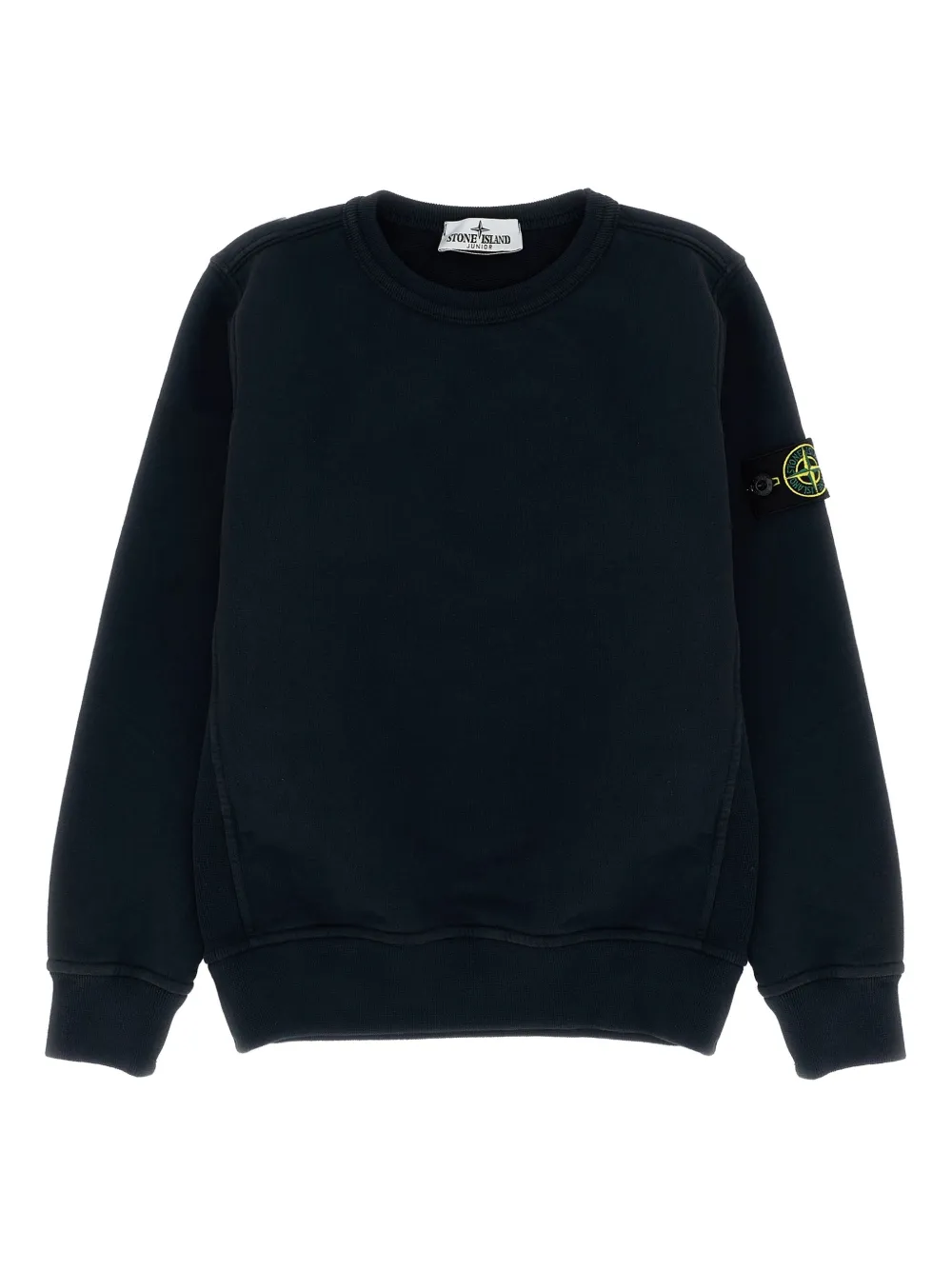 

Хлопковая толстовка Stone Island Junior, черный