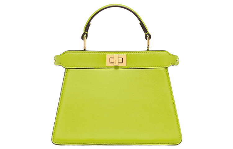 

FENDI Сумка из овчины Peekaboo ISeeU, сумка через плечо, обычная женская, цвет "Sprout Green"
