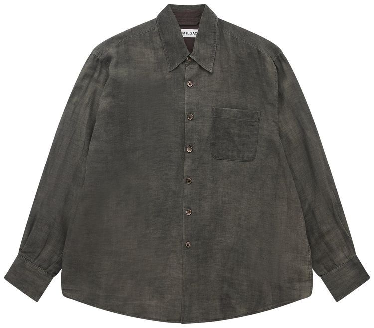 

Наша классическая рубашка из редкого хлопка «Темное облако» Our Legacy, коричневый