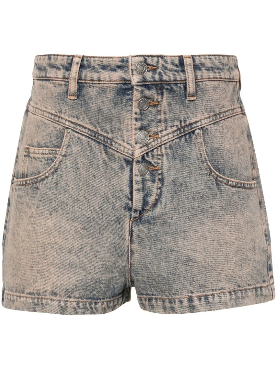 

Marant Étoile джинсовые шорты с эффектом потертости, розовый