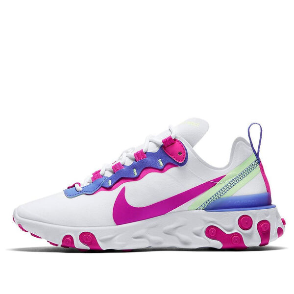 Кроссовки реагируют на элемент 55 Nike, белый