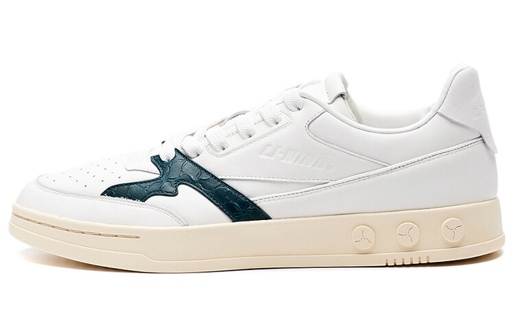 

Обувь для скейтбординга Мужская низкая белая/зеленая Li-Ning 1990, Зеленый, Обувь для скейтбординга Мужская низкая белая/зеленая Li-Ning 1990