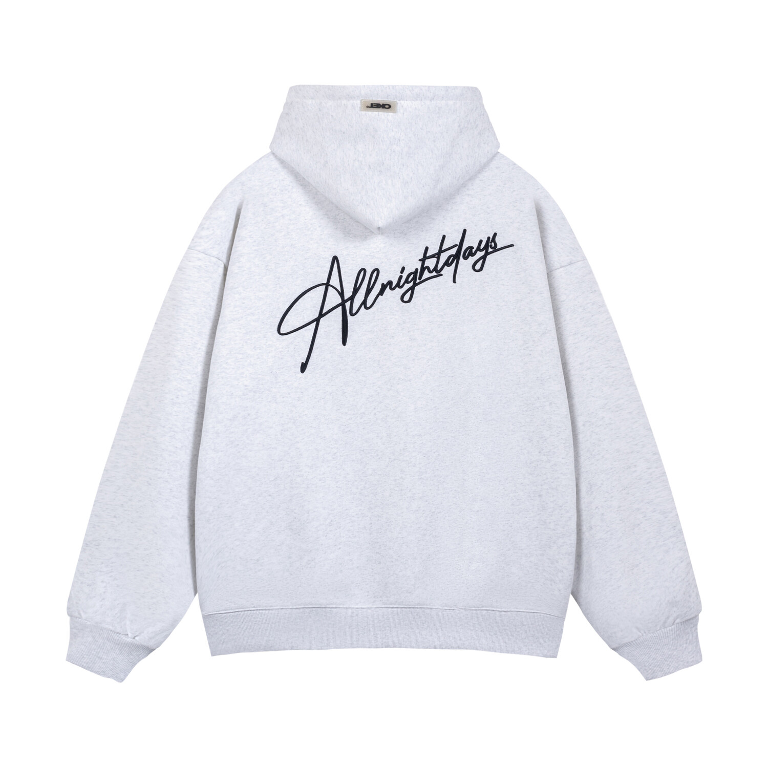 

RECOLETA Толстовка унисекс, Цветок серый с вышивкой красный