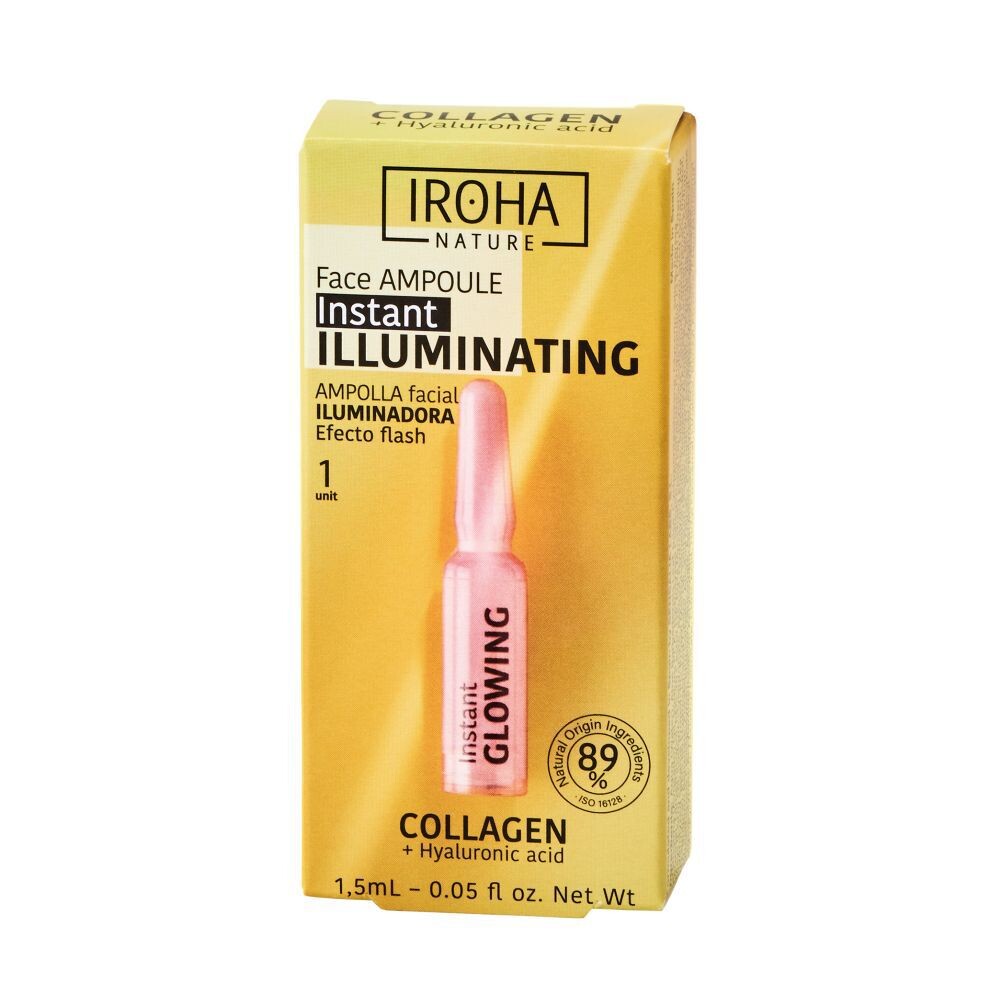

Осветляющая ампула для лица с коллагеном и гиалуроновой кислотой Iroha Nature Instant Illuminating, 1,5 мл