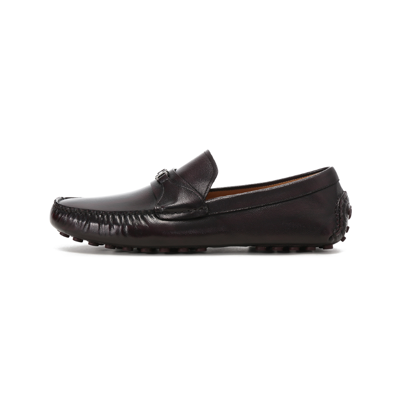 

Кожаные лоферы с пряжкой Gancini Ferragamo, Dark Burgundy