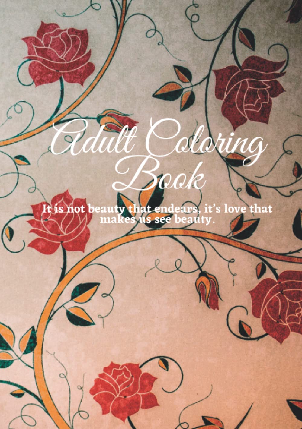 

Single Sided Adult Coloring Book Hardcover - 7"x10", Lots of Beautiful and Cute Designs (Independently published)