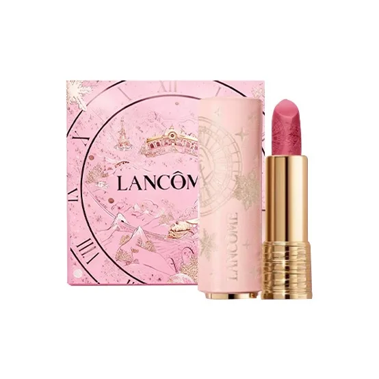 LANCOME Помада Happiness Postage, коллекция 2025 Christmas, бархатная, матовый оттенок, #025 Pink Christmas