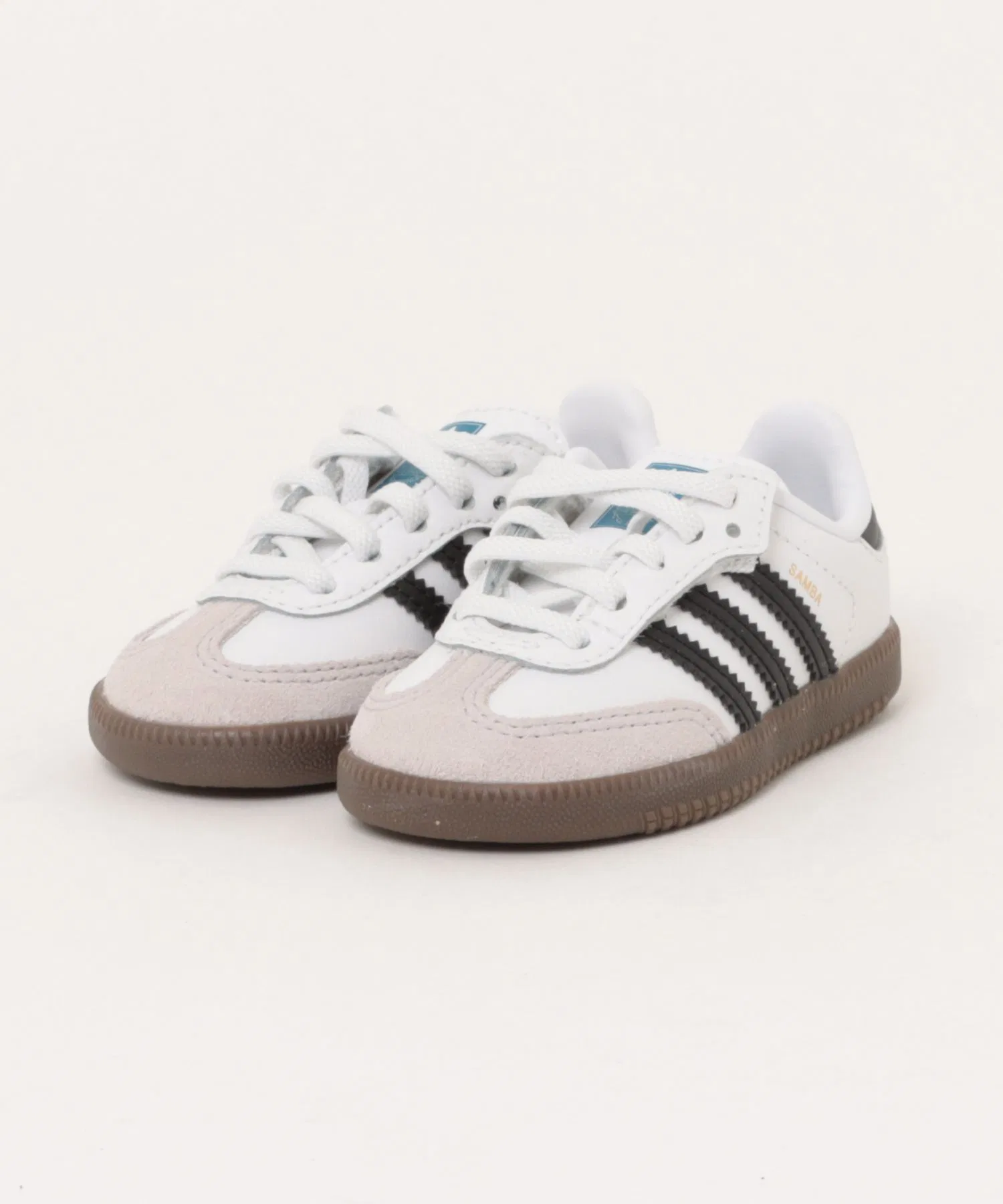 Детские кроссовки Adidas Samba OG CF EL I из кожи белые