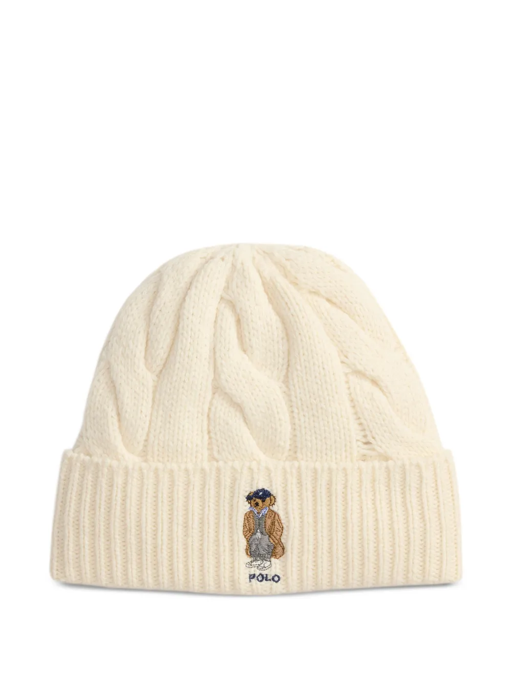 

Шапка бини фактурной вязки POLO RALPH LAUREN, нейтральный