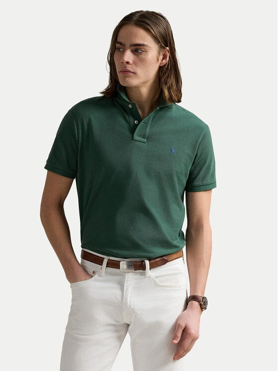 

Рубашка поло облегающего кроя 710536856458 Polo Ralph Lauren, зеленый
