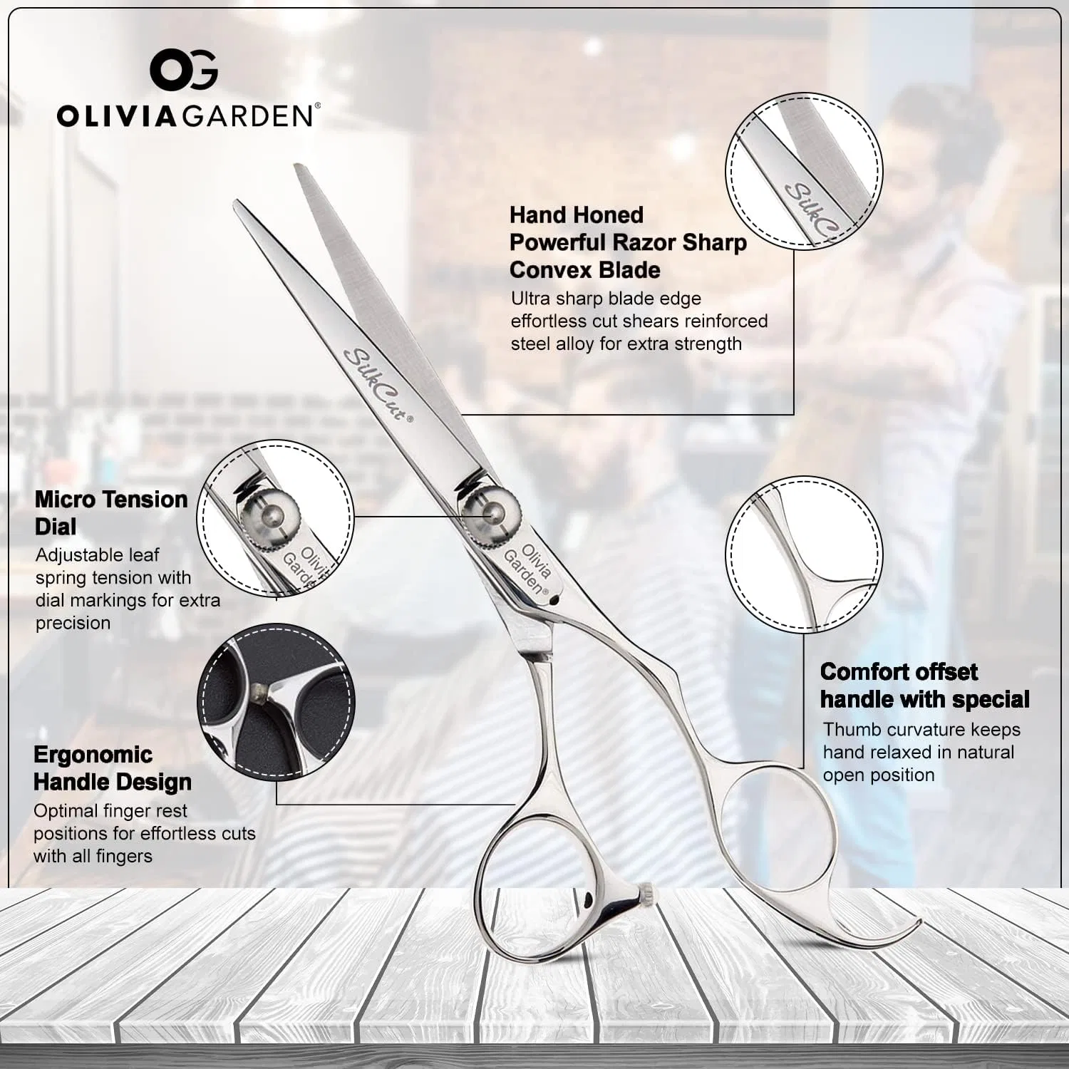 Парикмахерские ножницы «SilkCut» 5.75 дюймов от Olivia Garden Olivia Garden — фото 2