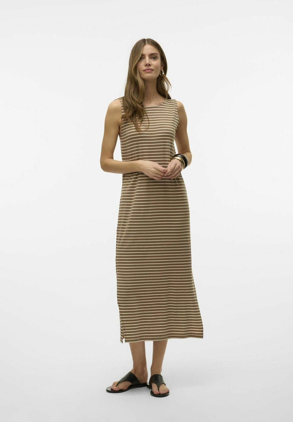 

Платье из джерси VMFIONA O NECK DRESS Aware, коричневый