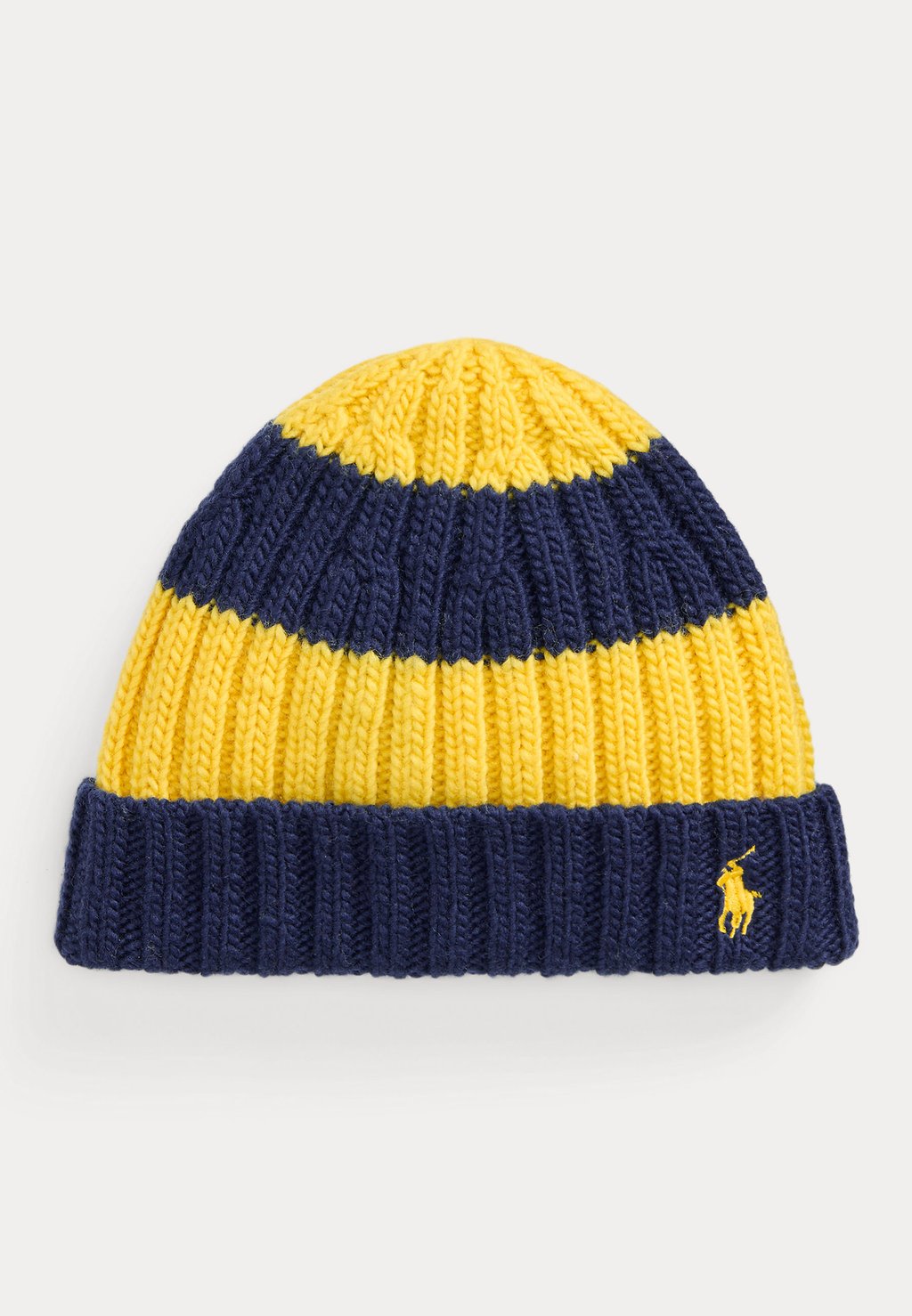 

Шапка STRIPED WOOL RUGBY BEANIE Polo Ralph Lauren, темно-синий