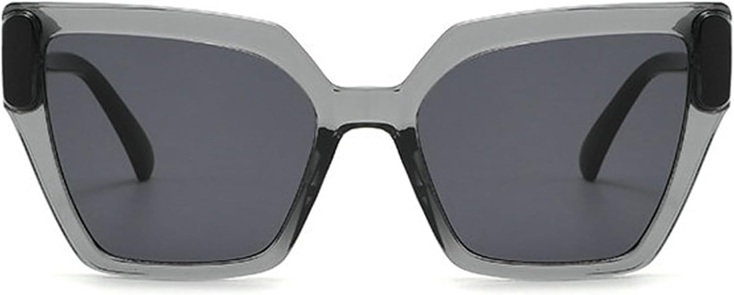 

Willochra Модные солнцезащитные очки «кошачий глаз» большого размера для женщин и мужчин, ретро-очки с крупным квадратным градиентом, винтажные женские солнцезащитные очки, C3