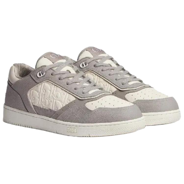 DIOR B27 Uptown Кожаные низкие кроссовки для скейтбординга мужские Gray — фото 4