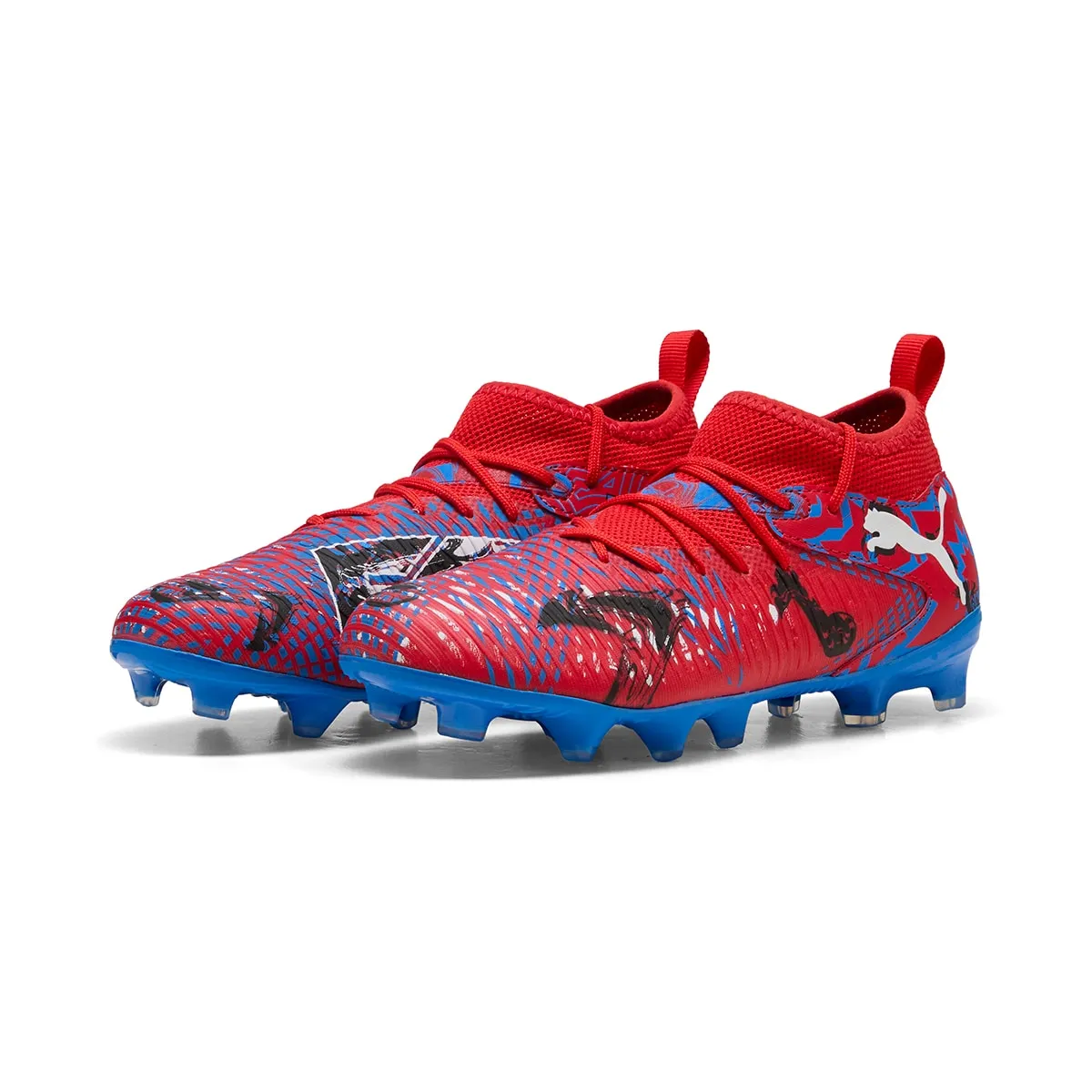 Бутсы унисекс FUTURE 8 MATCH PLAYMAKERS FG/AG Jr Puma, красный — фото 2