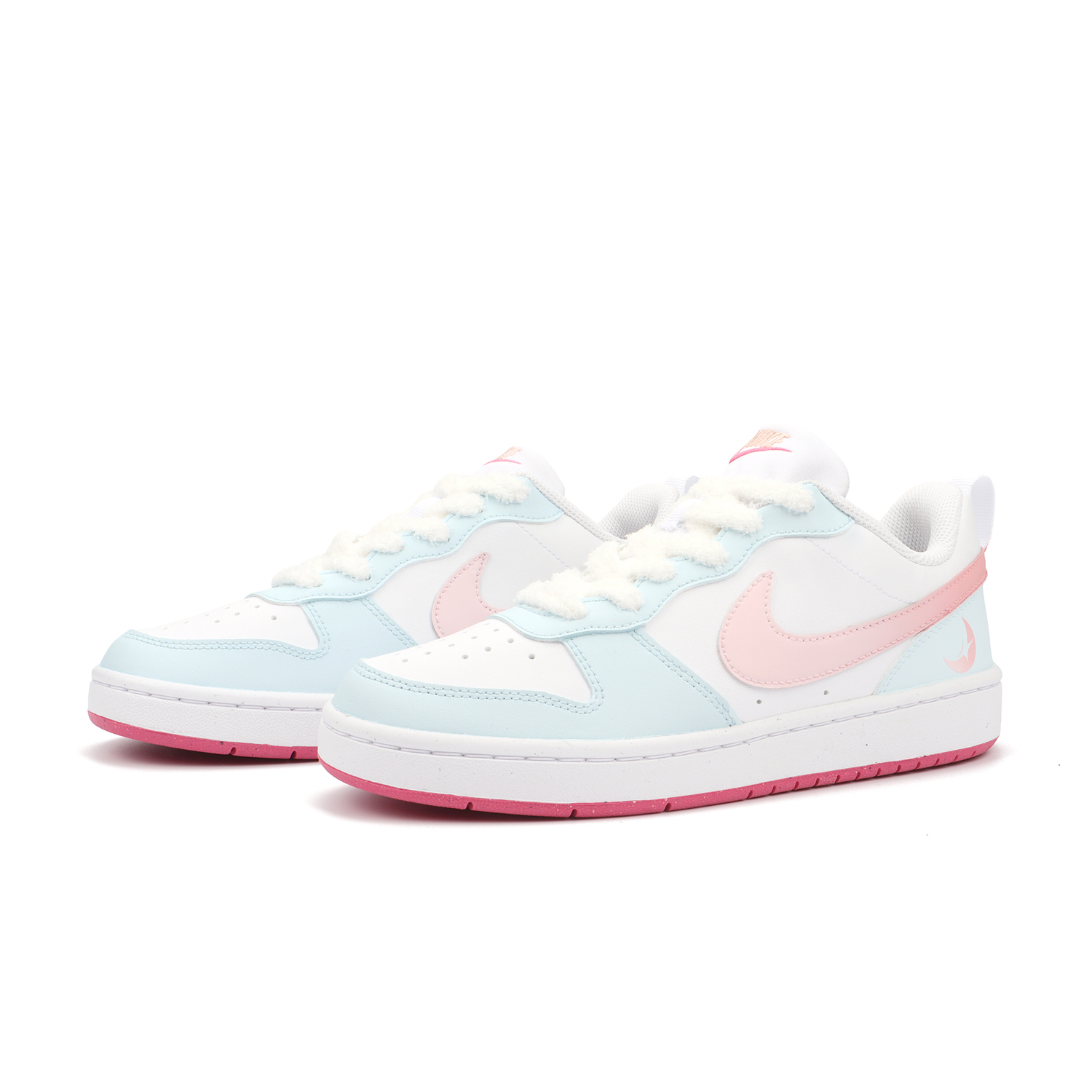 Nike Court Borough Lunar Star устойчивые к истиранию нескользящие низкие кроссовки для скейтбординга blue детские — фото 4