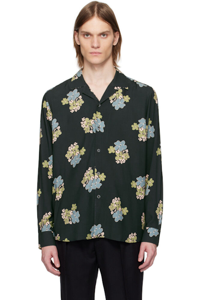 

Черная рубашка с цветочным принтом Paul Smith