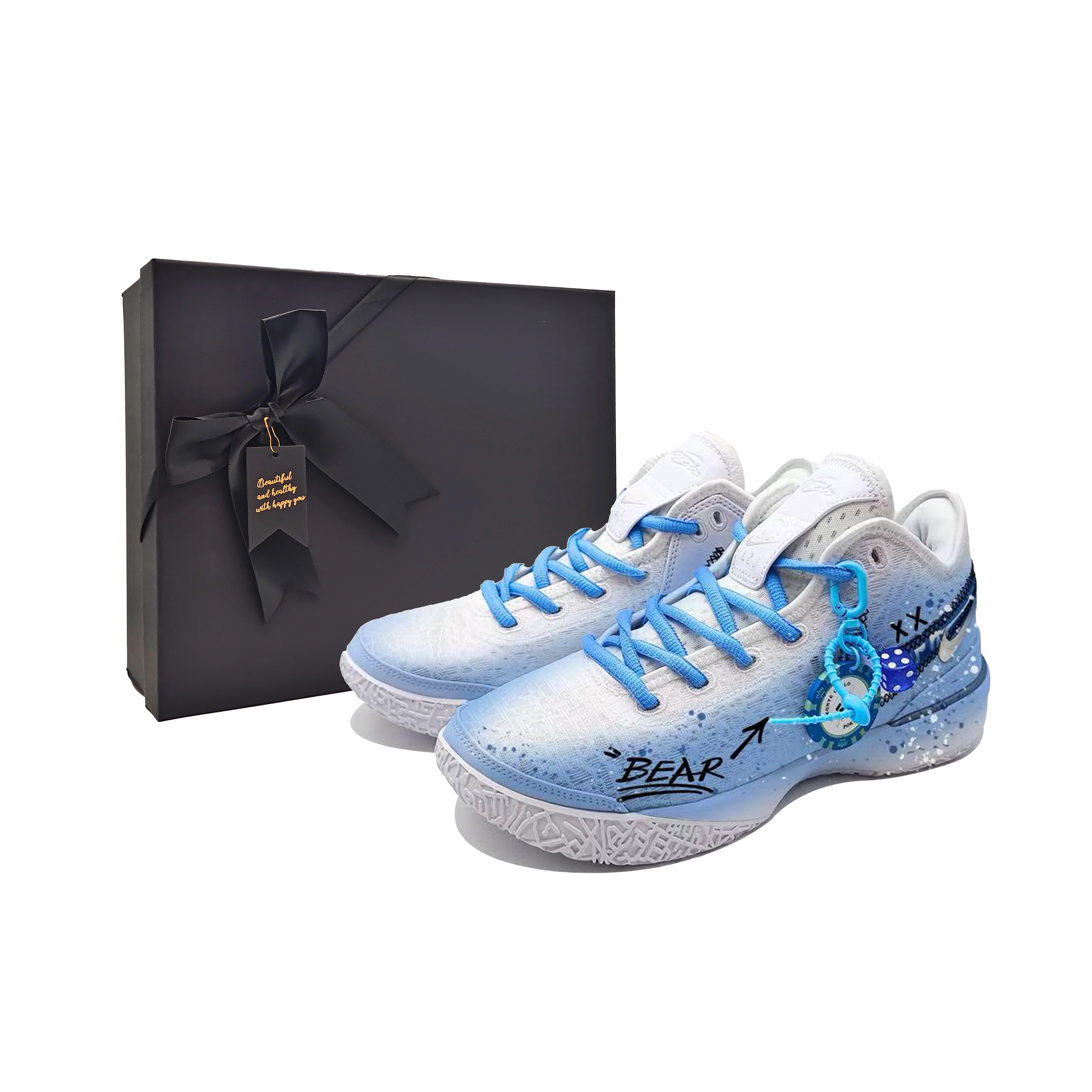 

Nike Баскетбольные кроссовки LeBron NXXT Gen с низким верхом и противоскользящим покрытием, мужские, синие