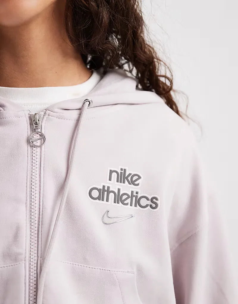 Толстовка Nike Phoenix Fleece на молнии, сиреневый — фото 3