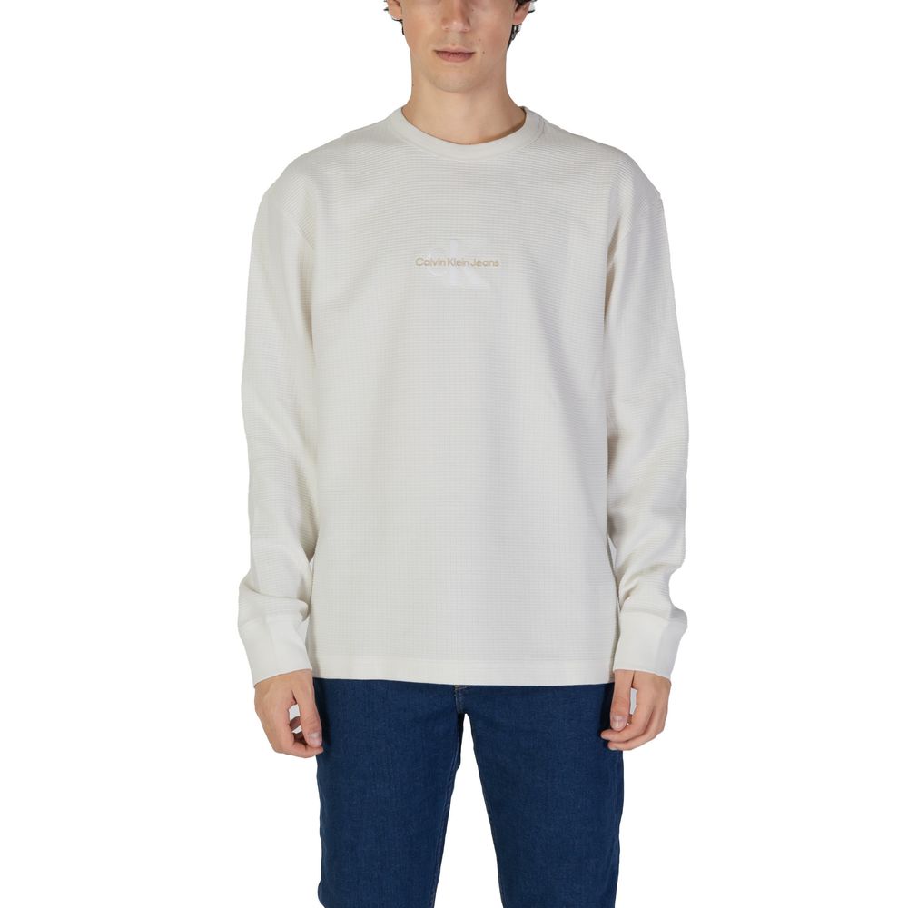 

Кремовый хлопковый свитер Calvin Klein Jeans