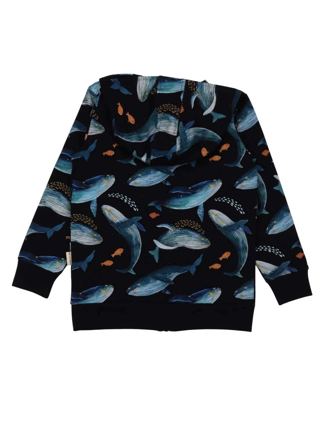 Толстовка на молнии Walkiddy Humpback Whales Sweat Jacket темно-синего цвета — фото 3