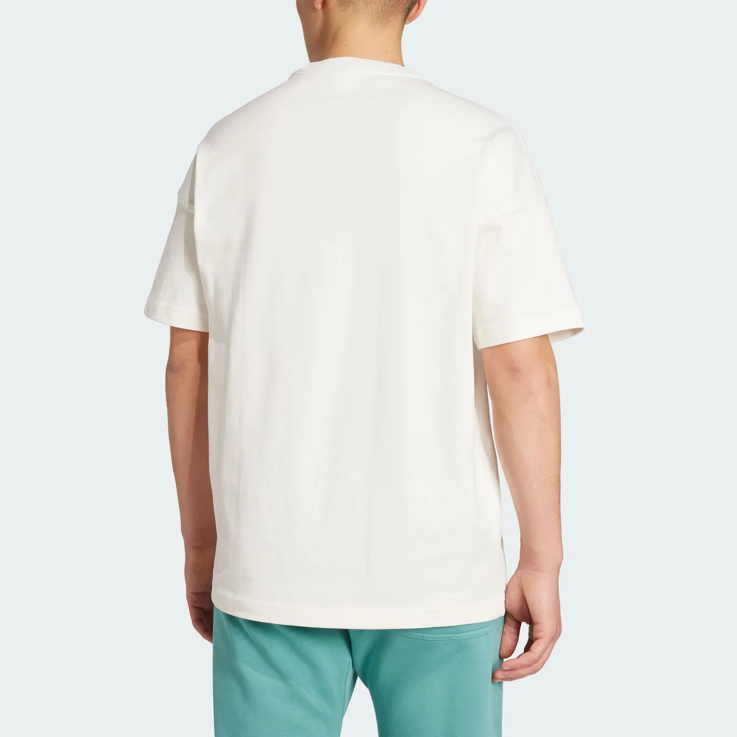 Футболка All Szn SS25 с вышивкой мужская Adidas, белый — фото 4