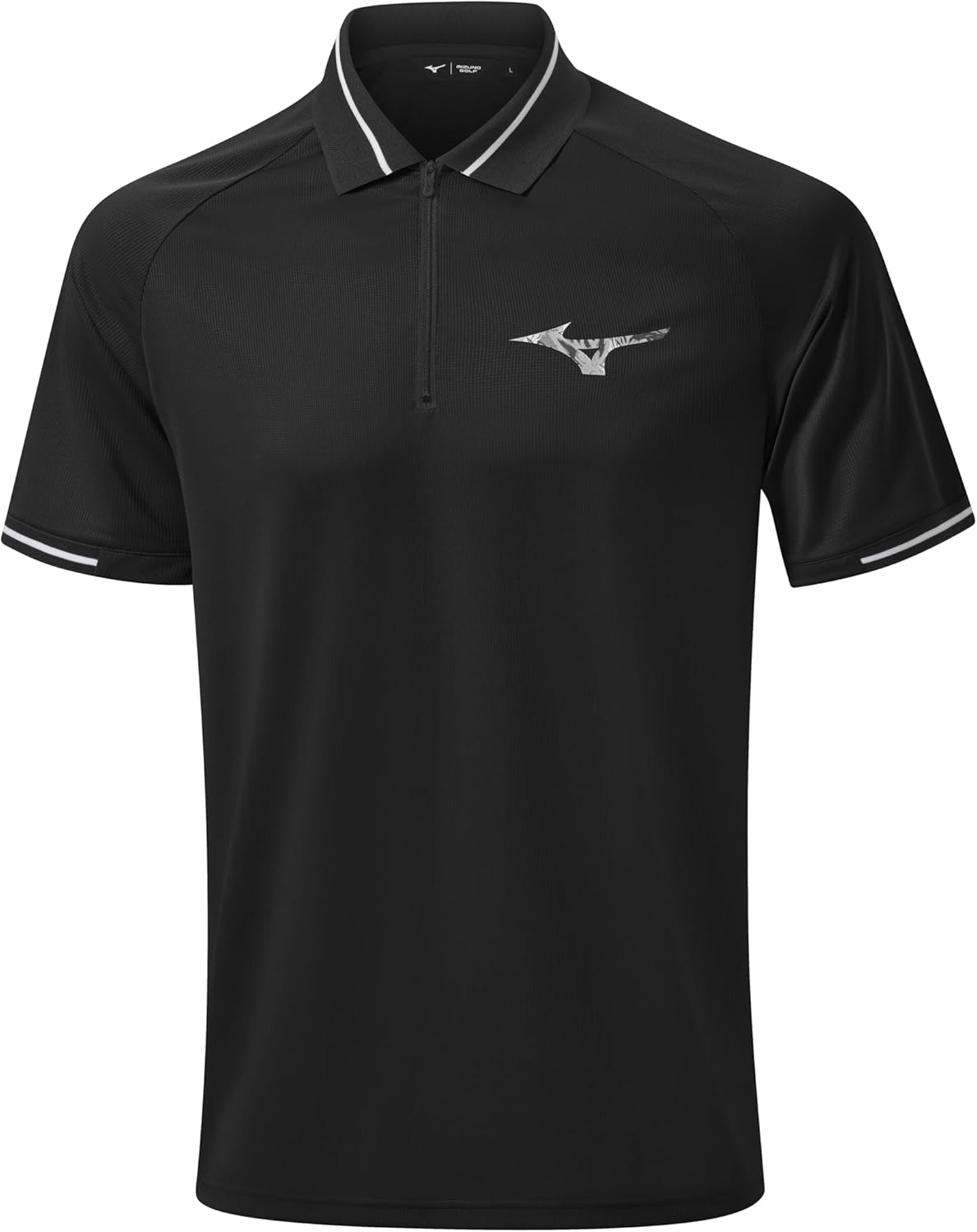 

Мужская одежда для гольфа Mizuno E2GAB002, гладкий воротник-поло, рубашка с коротким рукавом, глобальная модель, технология Move Tech, черный