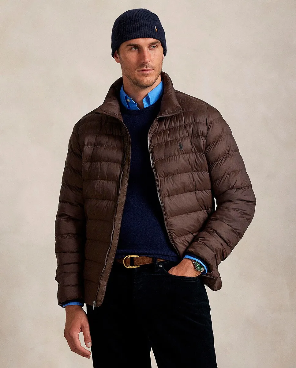 

Мужской пуховик с высоким воротником, больших размеров Polo Ralph Lauren, коричневый