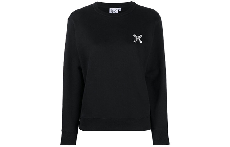 

Толстовка женская Kenzo с лвойным мини логотипом, черный