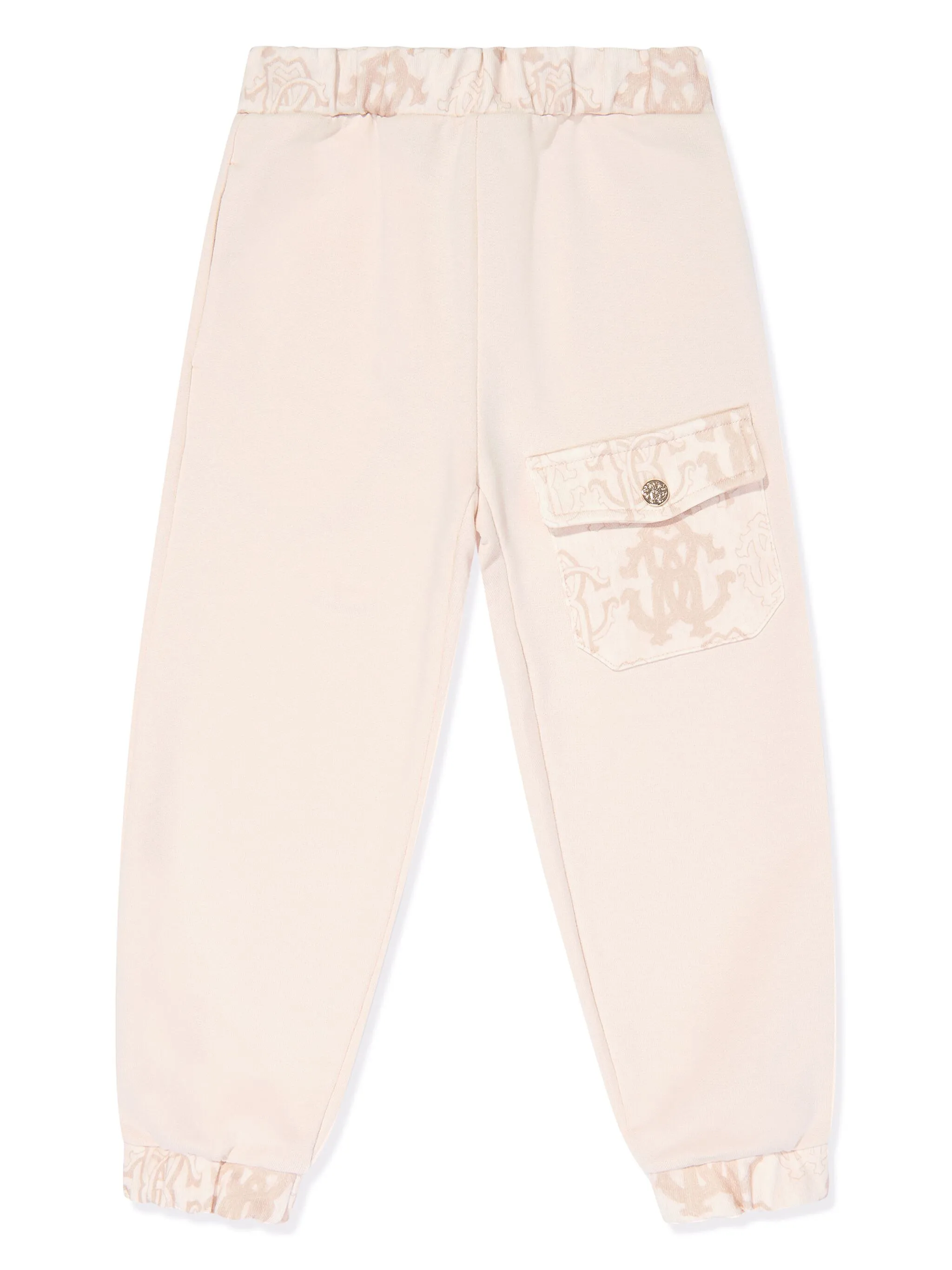 

Спортивные брюки из джерси с принтом Roberto Cavalli Junior, бежевый